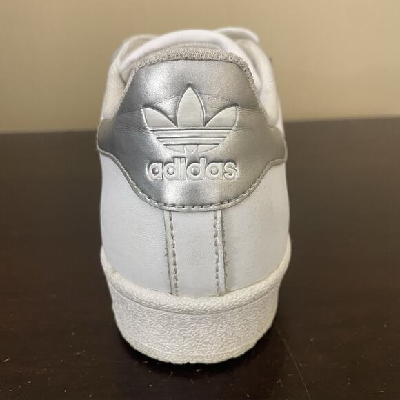 Adidas Superstar Women's Size 6 White Silver - Picture 6 of 7